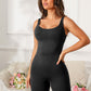 Scoop Neck Wide Strap Active Romper