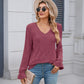 Lace Detail V-Neck Long Sleeve T-Shirt