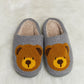 Melody Teddy Bear Print Plush Slide Slippers