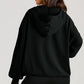 Pocketed Half Zip Long Sleeve Hoodie