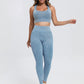 Scoop Neck Wide Strap Top and Pants Active Set