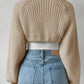 Honey Open Front Long Sleeve Cropped Cardigan