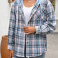 Plaid Long Sleeve Hooded Jacket