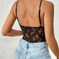 Lace V-Neck Spaghetti Strap Bodysuit