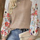 Printed Round Neck Long Sleeve Top