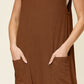 Double Take Full Size Texture Sleeveless Wide Leg Jumpsuit