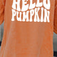 Round Neck Dropped Shoulder HELLO PUMPKIN Graphic Sweatshirt