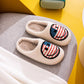 Melody Tricolor Smiley Face Slippers