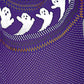 Ghost Pattern Round Neck Long Sleeve Sweater