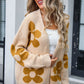 Angel Wings Flower Open Front Long Sleeve Cardigan