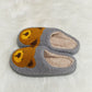 Melody Teddy Bear Print Plush Slide Slippers