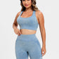 Scoop Neck Wide Strap Top and Shorts Active Set