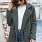 Full Size Lapel Collar Sherpa Coat