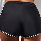 Full Size Contrast Drawstring Waist Swim Shorts