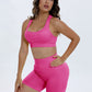 Scoop Neck Wide Strap Top and Shorts Active Set