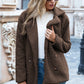 Full Size Lapel Collar Sherpa Coat