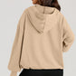 Pocketed Half Zip Long Sleeve Hoodie