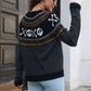 Ghost Pattern Round Neck Long Sleeve Sweater