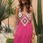 Geometric V-Neck Spaghetti Strap Cover Up Dress