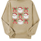 Santa Graphic Round Neck Long Sleeve Sweatshirt