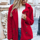 Full Size Lapel Collar Sherpa Coat