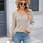 Lace Detail V-Neck Long Sleeve T-Shirt