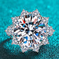 10 Carat Moissanite Flower-Shaped Ring