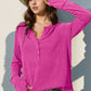 Double Take Full Size Notched Thumbhole Long Sleeve T-Shirt