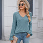 Lace Detail V-Neck Long Sleeve T-Shirt