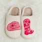 Melody Printed Plush Slide Slippers