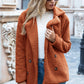 Full Size Lapel Collar Sherpa Coat