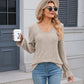 Lace Detail V-Neck Long Sleeve T-Shirt