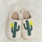 Melody Cactus Plush Slide Slippers