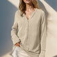 Double Take Full Size Notched Thumbhole Long Sleeve T-Shirt