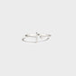 T Shape Inlaid Zircon 925 Sterling Silver Open Ring