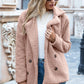 Full Size Lapel Collar Sherpa Coat