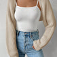 Honey Open Front Long Sleeve Cropped Cardigan