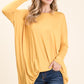 BOMBOM Round Neck Long Sleeve Oversized Top