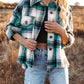 Pocketed Plaid Button Down Long Sleeve Shacket