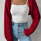 Honey Open Front Long Sleeve Cropped Cardigan