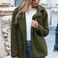 Full Size Lapel Collar Sherpa Coat