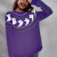 Ghost Pattern Round Neck Long Sleeve Sweater