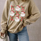 Santa Graphic Round Neck Long Sleeve Sweatshirt