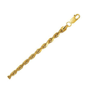 10k Yellow Gold Lite Rope Bracelet (5.00 mm)