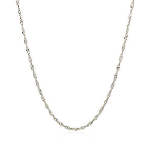 Sterling Silver 1.6mm Singapore Style Chain (1.50 mm)