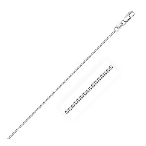 10k White Gold Classic Box Chain (0.78 mm)