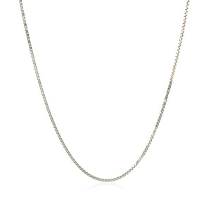 10k White Gold Classic Box Chain (0.78 mm)