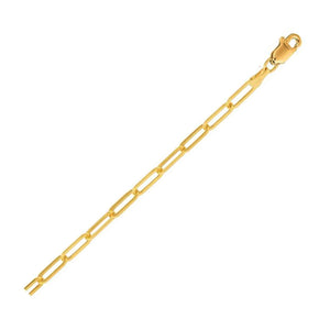 14K Yellow Gold Lite Paperclip Anklet (3.2mm)