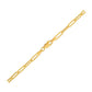 14K Yellow Gold Lite Paperclip Anklet (3.2mm)