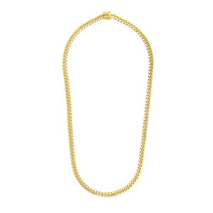 14k Yellow Gold Semi Solid Miami Cuban Chain (6.60 mm)